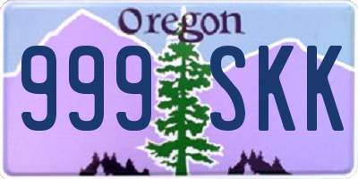 OR license plate 999SKK