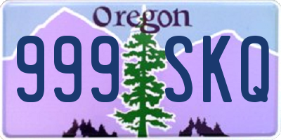 OR license plate 999SKQ