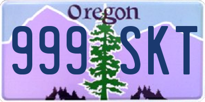 OR license plate 999SKT