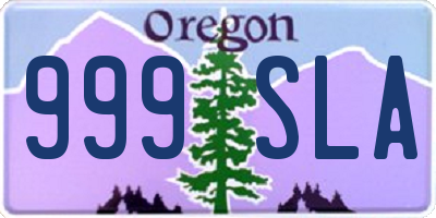 OR license plate 999SLA