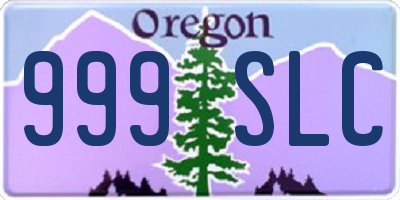 OR license plate 999SLC