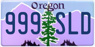 OR license plate 999SLD