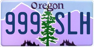OR license plate 999SLH