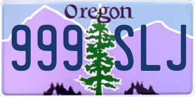 OR license plate 999SLJ