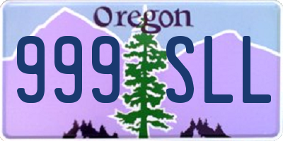 OR license plate 999SLL