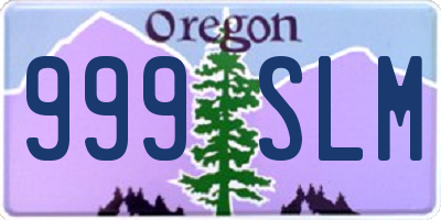 OR license plate 999SLM