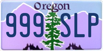 OR license plate 999SLP