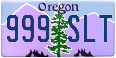 OR license plate 999SLT