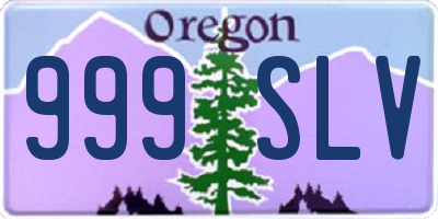 OR license plate 999SLV