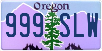 OR license plate 999SLW