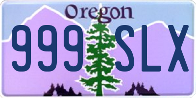 OR license plate 999SLX