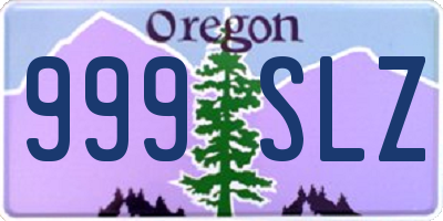 OR license plate 999SLZ