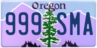 OR license plate 999SMA