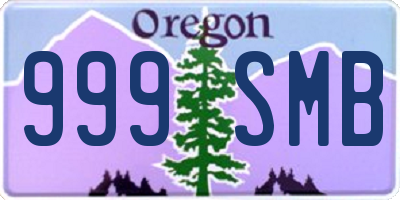 OR license plate 999SMB