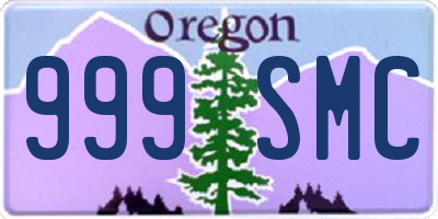 OR license plate 999SMC