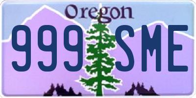 OR license plate 999SME