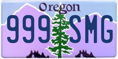 OR license plate 999SMG