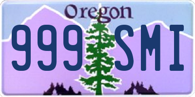 OR license plate 999SMI