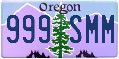 OR license plate 999SMM