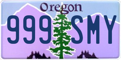 OR license plate 999SMY