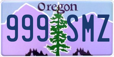 OR license plate 999SMZ