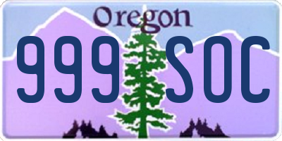 OR license plate 999SOC