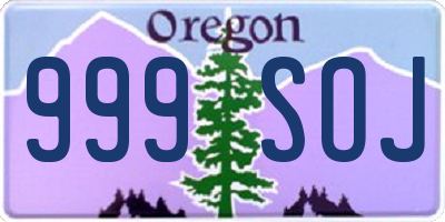 OR license plate 999SOJ