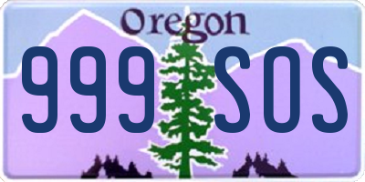 OR license plate 999SOS