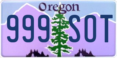 OR license plate 999SOT