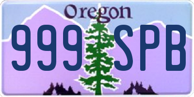 OR license plate 999SPB