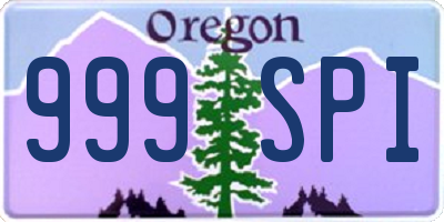 OR license plate 999SPI