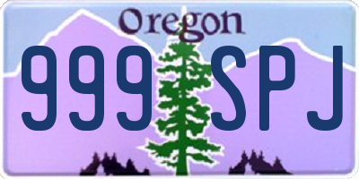 OR license plate 999SPJ