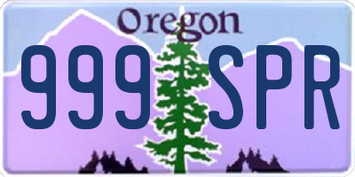 OR license plate 999SPR