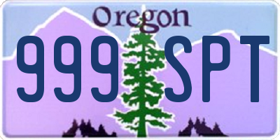 OR license plate 999SPT