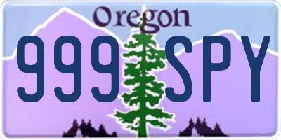 OR license plate 999SPY