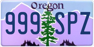 OR license plate 999SPZ