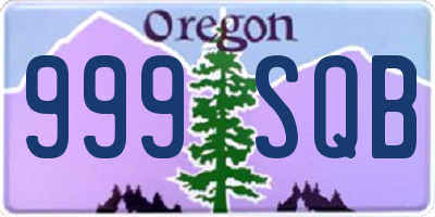 OR license plate 999SQB