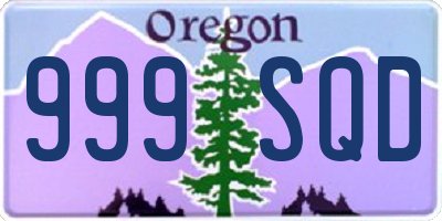 OR license plate 999SQD