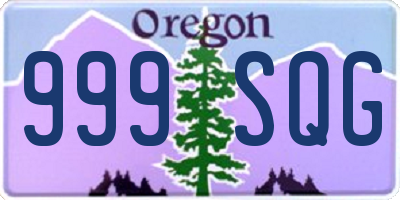 OR license plate 999SQG