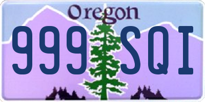 OR license plate 999SQI