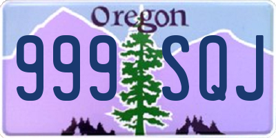 OR license plate 999SQJ