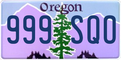 OR license plate 999SQO