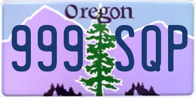 OR license plate 999SQP