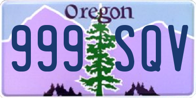 OR license plate 999SQV