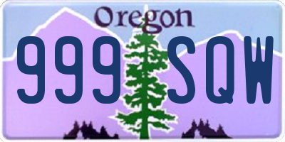 OR license plate 999SQW