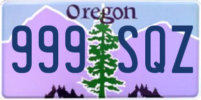 OR license plate 999SQZ