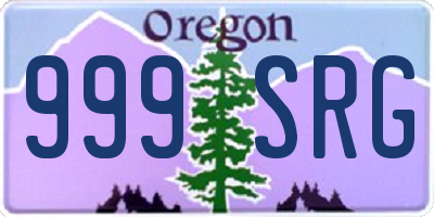 OR license plate 999SRG