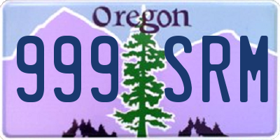 OR license plate 999SRM