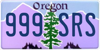 OR license plate 999SRS