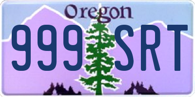 OR license plate 999SRT